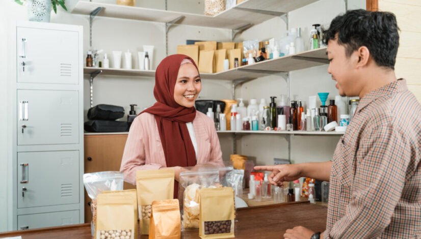 young men buy these packaged products to woman