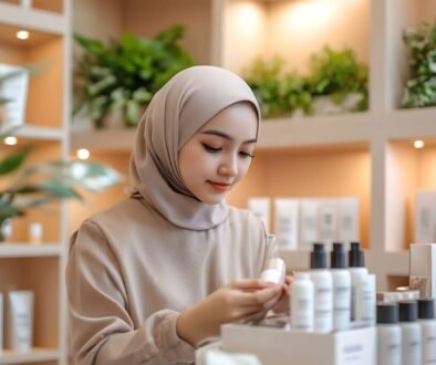 young-indonesian-woman-packing-skincare-orders-professional-attire